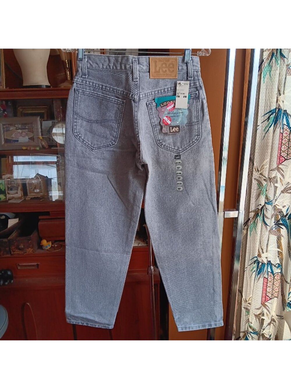 Vintage Jeans 28x28 Jeans NEW NWT Loose Fit Tapered Pewter Acid Mens Lee 1980's